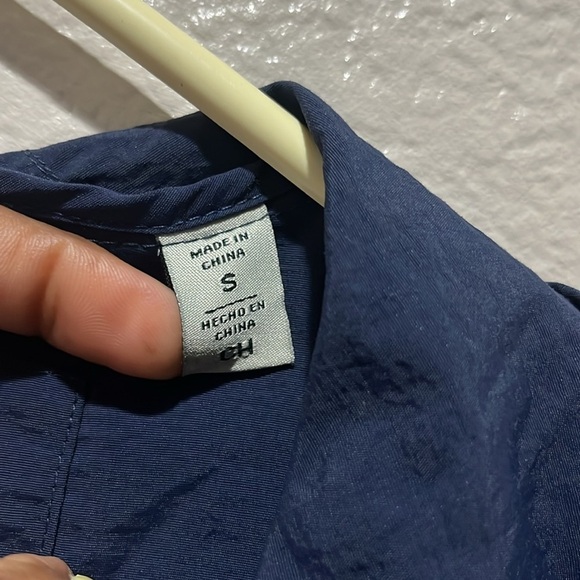 Levi’s Windbreaker Jacket Men’s S 1/2 Zip Pullover Blue White Water Resistant - Picture 10 of 14